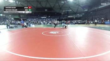Boys 3A 175 lbs Quarterfinal - Steven Bligh, North Thurston vs Bryson Keller, Mount Vernon