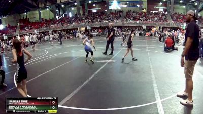 73 lbs Quarterfinal - Isabelle True, Dirty Eagles Wrestling Club vs Brindley Mazzulla, Hawks Wrestling Club (Lincoln)