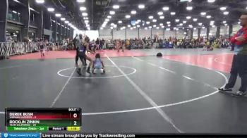 92 lbs Round 1 (6 Team) - Rocklin Zinkin, Team California vs Derek Bush, Virginia Hammers