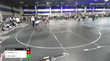 215 lbs Quarterfinal - Emilio Johnson, Oakdale vs Angel Cervantes, KC Elite