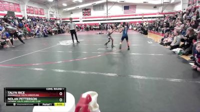 65 lbs Cons. Round 1 - Talyn Rice, Higginsville Youth Wrestling vs Nolan Petterson, Lathrop Youth Wrestling Club