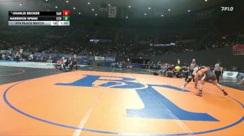 4A Boys 190 lbs 5th Place Match - Charlie Becker, Gladstone Boys vs Harrison Spens, Estacada Boys