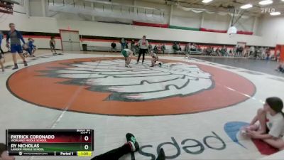 91 lbs Quarterfinal - Ry Nicholas, Lander Middle School vs Patrick Coronado, Worland Middle School