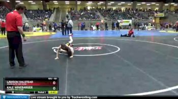 93 lbs Semifinal - Lawson Halstead, Salem Elite Mat Club vs Kale Winebarger, Cowboy Mat Club