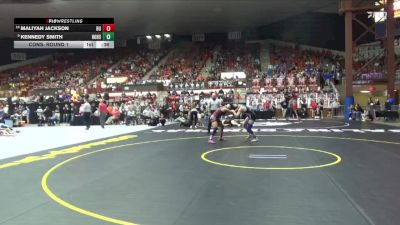 140 lbs Cons. Round 1 - Maliyah Jackson, Buhler HS vs Kennedy Smith, Holton Hs