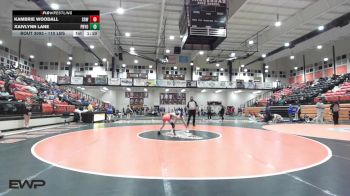 110 lbs Semifinal - Kambrie Woodall, Sperry HS Girls vs Xaivlynn Lane, Pryor MS Girls