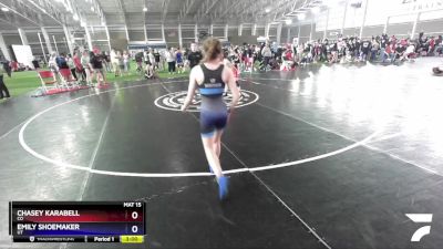 105 lbs Cons. Round 2 - Chasey Karabell, CO vs Emily Shoemaker, UT