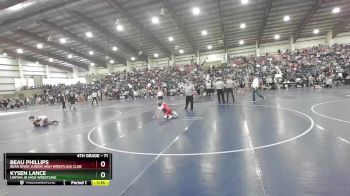 71 lbs Cons. Round 4 - Beau Phillips, Bear River Junior High Wrestling Club vs Kysen Lance, Uintah Jr High Wrestling