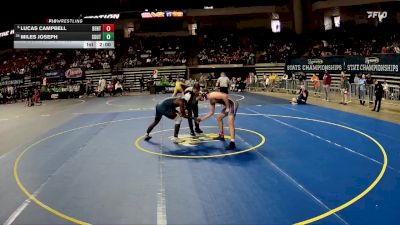 D 1 165 lbs Champ. Round 1 - Lucas Campbell, Benton vs Miles Joseph, Southside