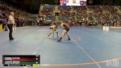 138 lbs Quarterfinal - Carson Brown, Pembina County North vs Corbin Clifton, Carrington