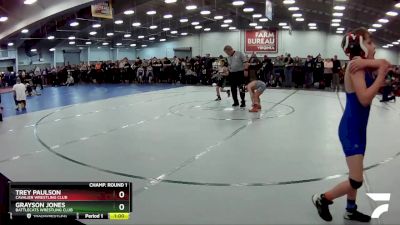 56 lbs Quarterfinal - Grayson Jones, Battlecats Wrestling Club vs Trey Paulson, Cavalier Wrestling Club