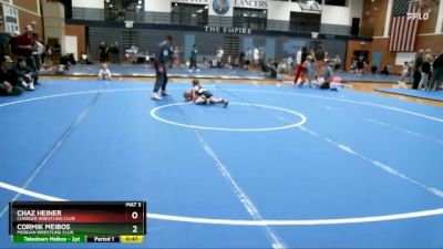 52-55 lbs Round 2 - Chaz Heiner, Charger Wrestling Club vs Cormik Meibos, Morgan Wrestling Club