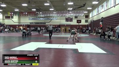JV-17 lbs Quarterfinal - Gavin Barton, Dubuque Hempstead vs Tate Andrle, Prairie, Cedar Rapids