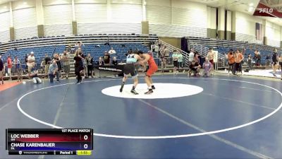100 lbs 1st Place Match - Loc Webber, OH vs Chase Karenbauer, PA
