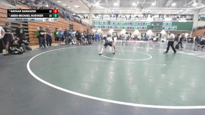 144 lbs Quarterfinal - Ames-Michael Hoevker, Granite Hills vs Nathan Banaszek, Bonita Vista