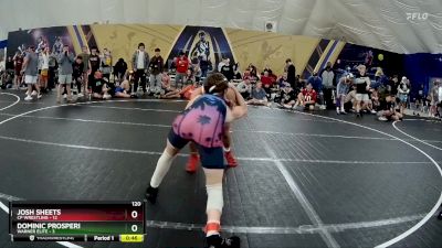 120 lbs Finals (2 Team) - Dominic Prosperi, Warner Elite vs Josh Sheets, CP Wrestling