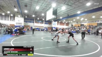 144 lbs Cons. Round 7 - Jimmey Loya, Fountain Valley vs Dominic Bozanic, Gilroy