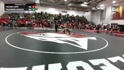 145 lbs Championship Bracket - Maxime Lantz, Eaglecrest vs Mackenzie Johnson, Smoky Hill