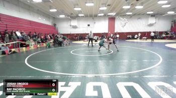 134 lbs Champ. Round 2 - Ray Pacheco, Casa Grande High School vs Josiah Orozco, Napa High School