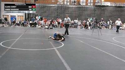 56 lbs Round 4 (6 Team) - Clara Corey, Neighborhood Wrestling vs James Vaughan, Reaper WC
