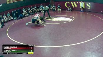 128 lbs Champ. Round 1 - Mateo Centeno, Roughhouse vs Luke Ciccarelli, Smash Mouth