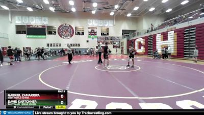 121 lbs Cons. Round 4 - David Kartchner, East Valley Middle School vs Gabriel Zamarripa, West Middle School