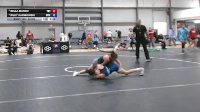 49 kg 3rd Place Match - Bella Manno, Valiant Wrestling Club vs Riley Karwowski, Wyoming Seminary