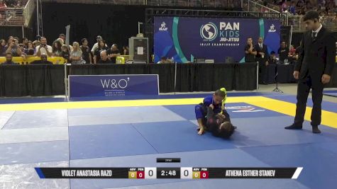 Athena Esther Stanev vs Violet Anastasia Razo 2025 Pan Kids Jiu-Jitsu IBJJF Championship