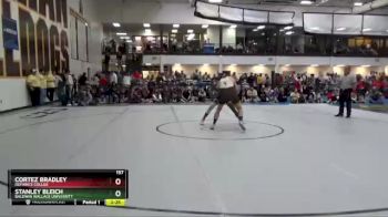 157 lbs Champ. Round 1 - Stanley Bleich, Baldwin Wallace University vs Cortez Bradley, Defiance Collge