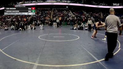 4A 144 lbs Champ. Round 1 - Job Brown, T.C. Roberson High School vs Asher Watson, Hickory Ridge High School