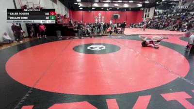 132 lbs Champ. Round 2 - Caleb Rogers, New Lenox (LINCOLN-WAY CENTRAL) vs Declan Sons, St. Charles (EAST)