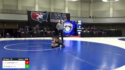 12U Boys - 70 lbs Cons. Round 5 - Julian Lawrence, Red Wave Wrestling vs Adam Husk Jr., Askren Wrestling Academy