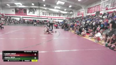 55-60 lbs Round 1 - Caden West, Odessa Youth Wrestling vs Owen Reed, Titan Wrestling Institute