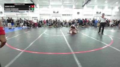 E-125 lbs 3rd Place - Aiden Velzy, MI vs Caiden Sheehan, VA