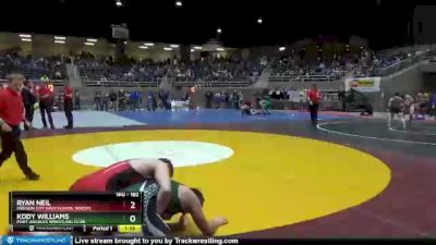 182 lbs Quarterfinal - Ryan Neil, Oregon City High School Wrestl vs Kody Williams, Port Angeles Wrestling Club