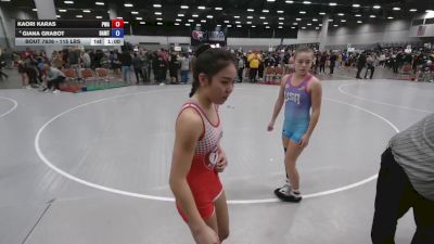 115 lbs Cons. Sub-semis - Giana Grabot, B.A.M. Training Center vs Kaori Karas, PSF Wrestling Academy