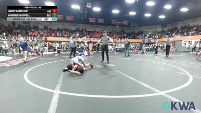 80 lbs 3rd Place - Able Sanchez, Aztec Grappling Academy vs Hunter Howell, Norman Grappling Club