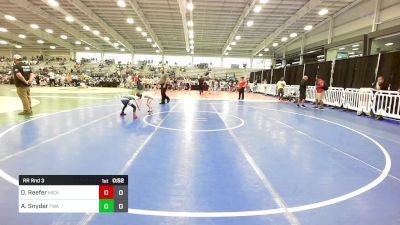 52 lbs Rr Rnd 3 - Dylan Reefer, Micky's Minions Blue vs Alex Snyder, Felix Wrestling Academy