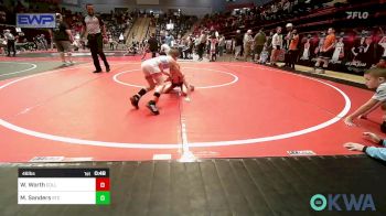 46 lbs Final - Wyatt Worth, Collinsville Cardinal Youth Wrestling vs Miles Sanders, Sallisaw Takedown Club