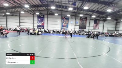 230 lbs Quarterfinal - Kasen Hardy, NY vs Trey Dagenais, SC