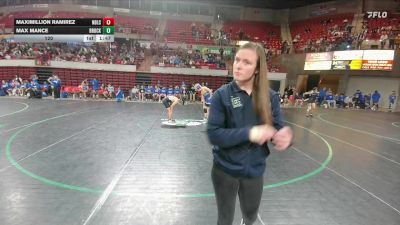 120 lbs Round 4 - 5th And 7th - Maximillion Ramirez, New Braunfels Long Creek vs Max Mance, Brock