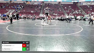 285 lbs Qtr-finals - Kurtis Crossman, Easton vs Adrian Ramirez, Gettysburg