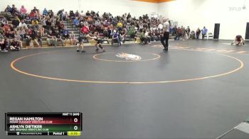 N-3 lbs Quarterfinal - Ashlyn Dietiker, AWC Anamosa Wrestling Club vs Regan Hamilton, Mount Pleasant Wrestling Club