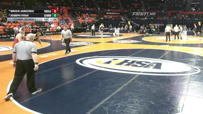 3A 190 lbs Champ. Round 1 - Brock Janeczko, Yorkville (H.S.) vs Joseph Fitak, Carol Stream (Glenbard North)