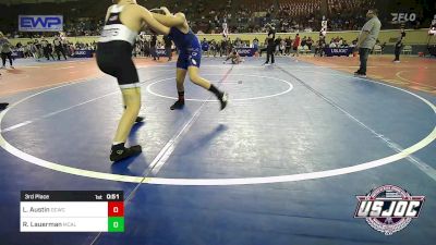 110 lbs 3rd Place - Lane Austin, Deer Creek Wrestling Club vs Reid Lauerman, McAlester Youth Wrestling