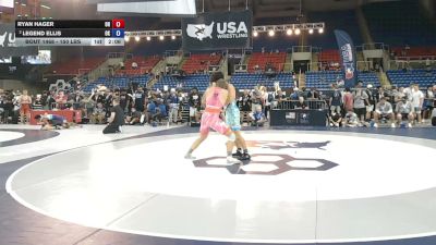 150 lbs Champ. Rd Of 32 - Ryan Hager, Ohio vs Legend Ellis, Oklahoma