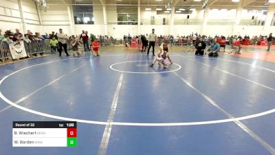 86 lbs Round Of 32 - Braxstyn Wiechert, Bennington Tri-State vs Walter Borden, None