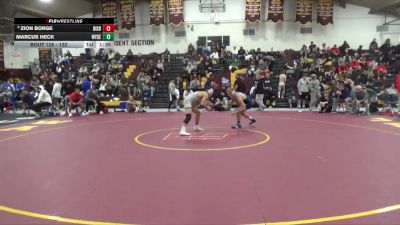 132 lbs Champ. Round 2 - Zion Borge, Bixby vs Marcus Heck, Wyoming Seminary (PA)