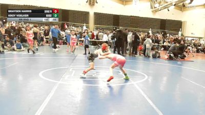 65 lbs Rr Rnd 1 - Brayden Harris, SAVAGE Wrestling Academy - K3 vs Kroy Voelker, Iron Horse - K3