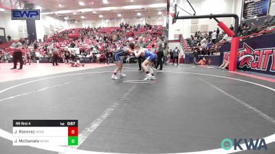 90 lbs Rr Rnd 4 - Joel Ramirez, Hennessey Takedown Club vs Jayce McDaniels, Newkirk Takedown Club